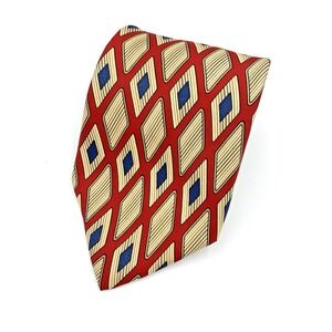 Brooks Brothers Makers Men's Silk Tie Geometric‎ Made in the USA 58"